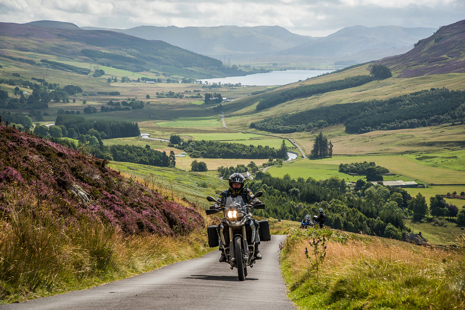 Adventure motorcycle riding in Scotland