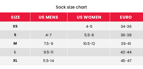 Sock Sizing Chart