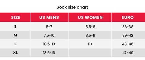 sock Sizing Chart