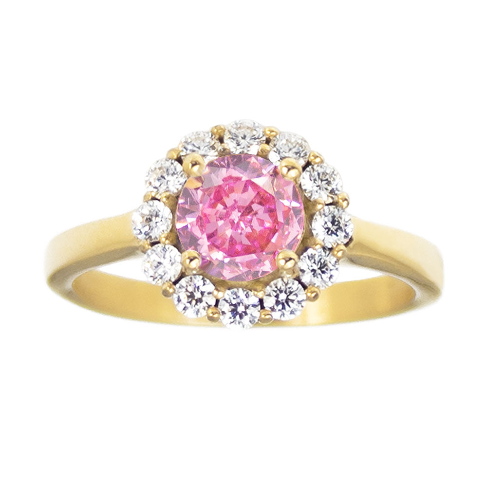 Nicole ring gold / Light rose