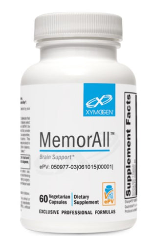 Xymoegen MemorAll a blend of nutriends and botanicals to enhance cognitive function and promote memory health.