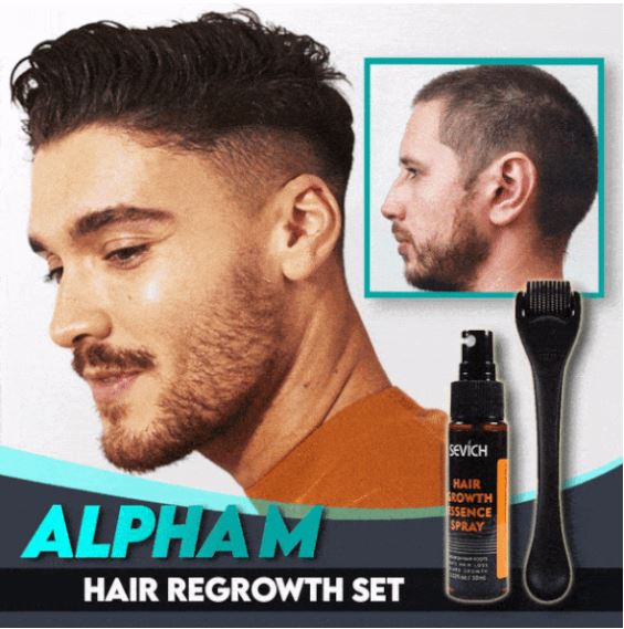 Alpha M Hair Regrowth Roller+Essence Set – thedealzninja