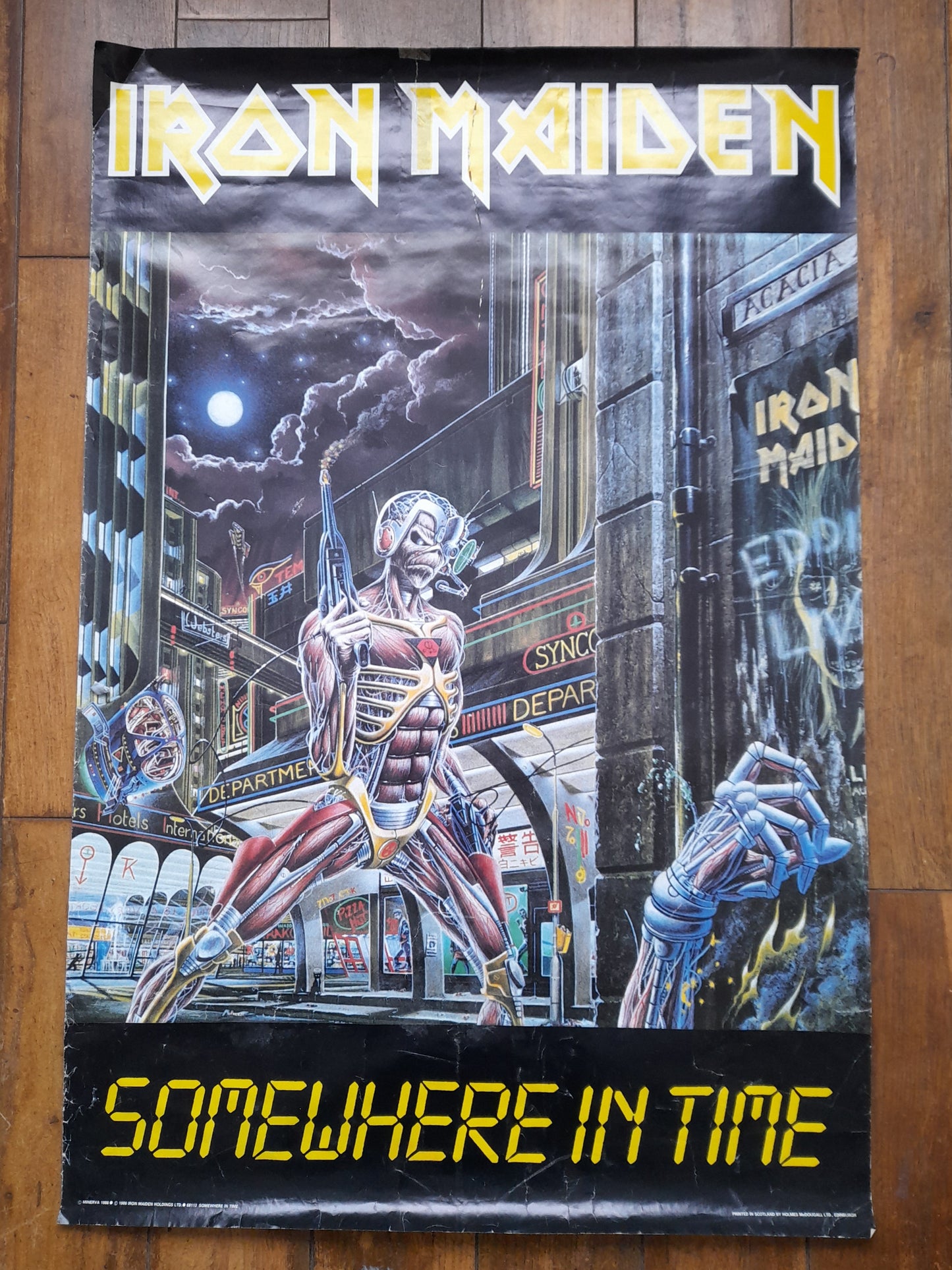 iron maiden somewhere in time tour poster