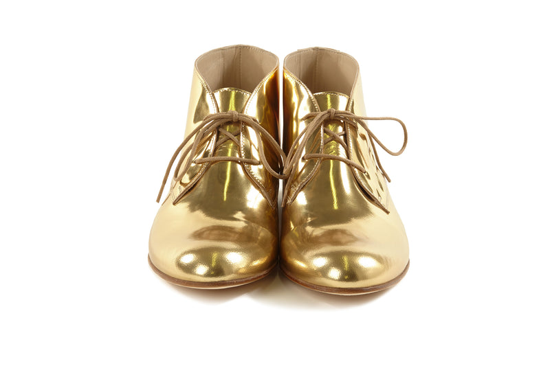 SIENNA - Gold Women's Chukka Boots 