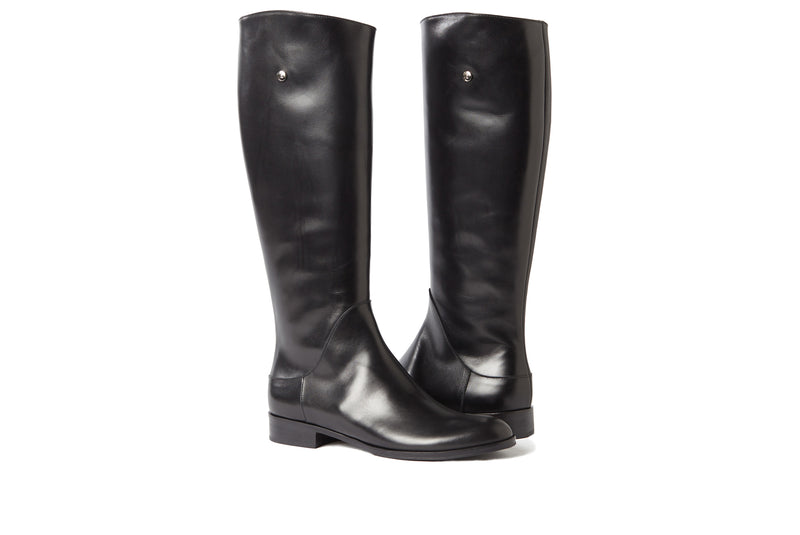 SIMONA - Black Riding Boots for Women 