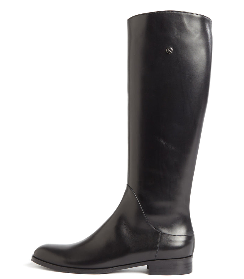 black equestrian boots