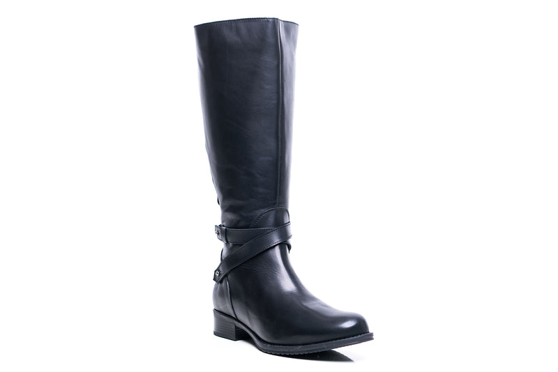 wide width tall black boots