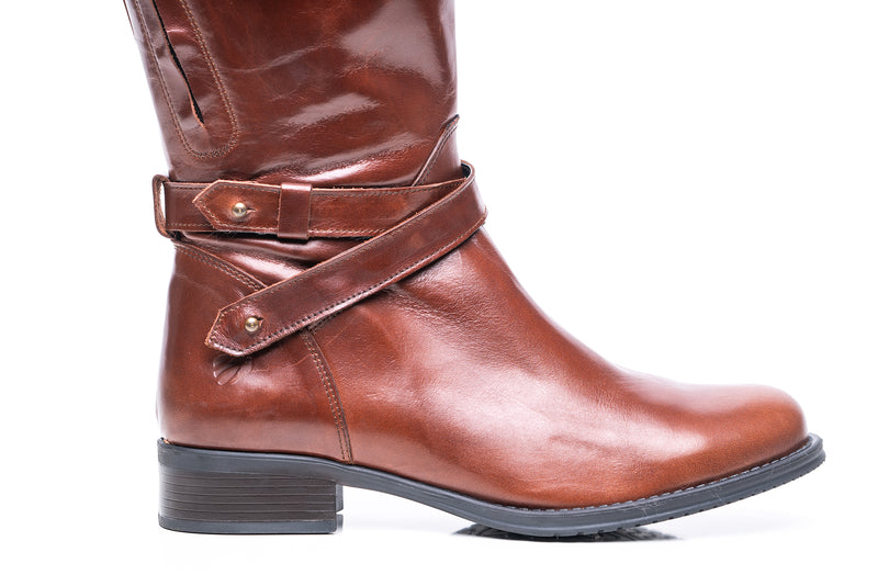 genuine leather boots womens wide calf