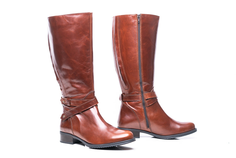 extra wide calf leather boots 2 inch circumference