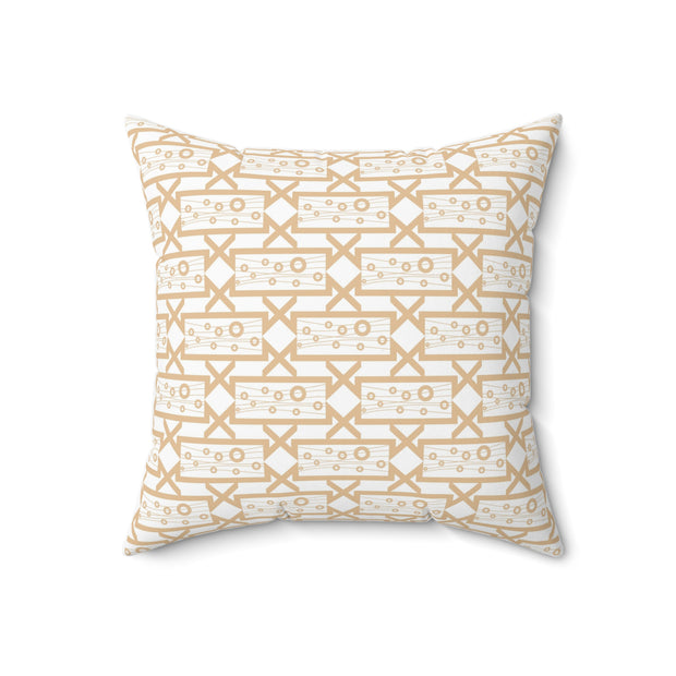 Geometric Spun Polyester Square Pillow