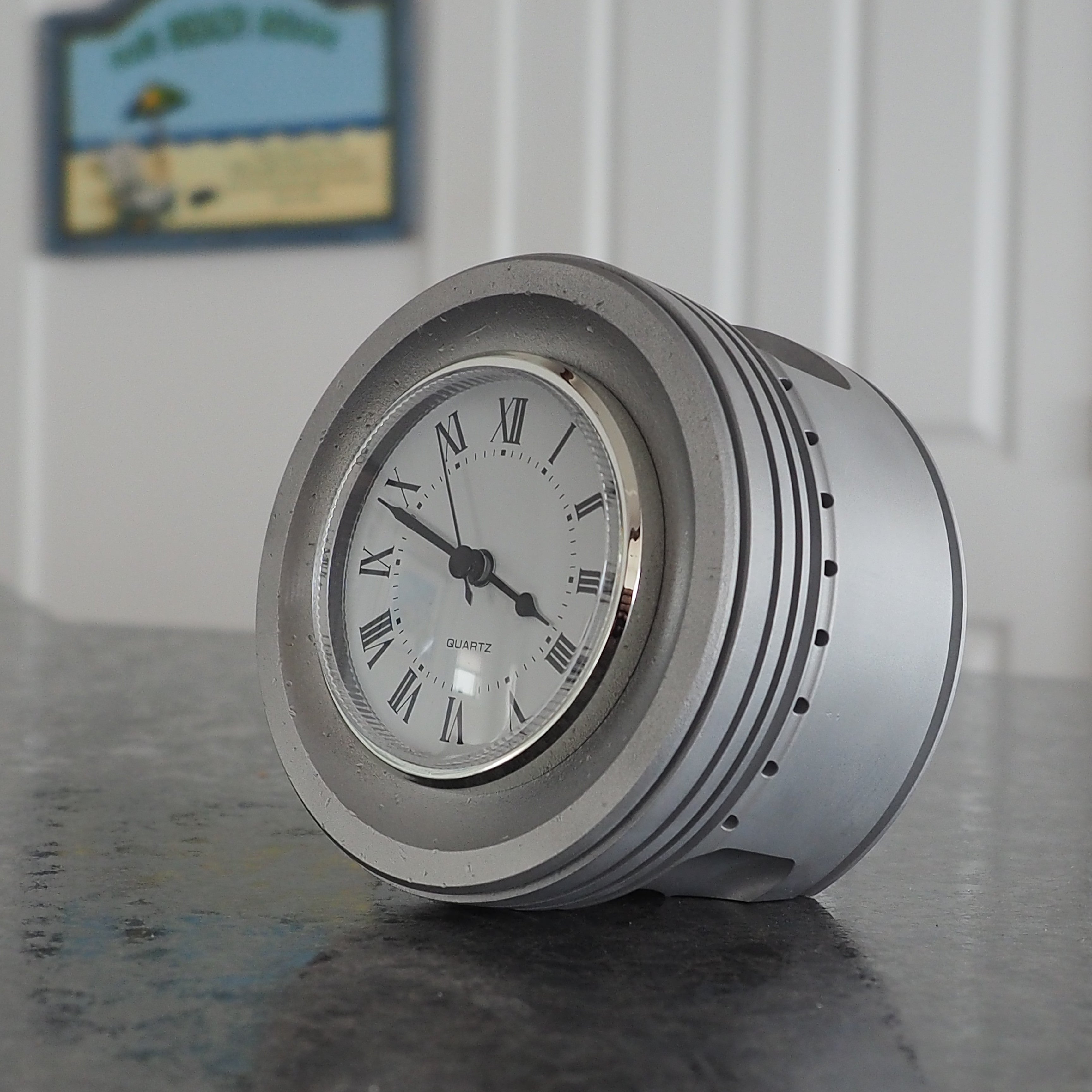 P51 Mustang Rolls Royce Merlin Airplane Engine Piston Desk Clock