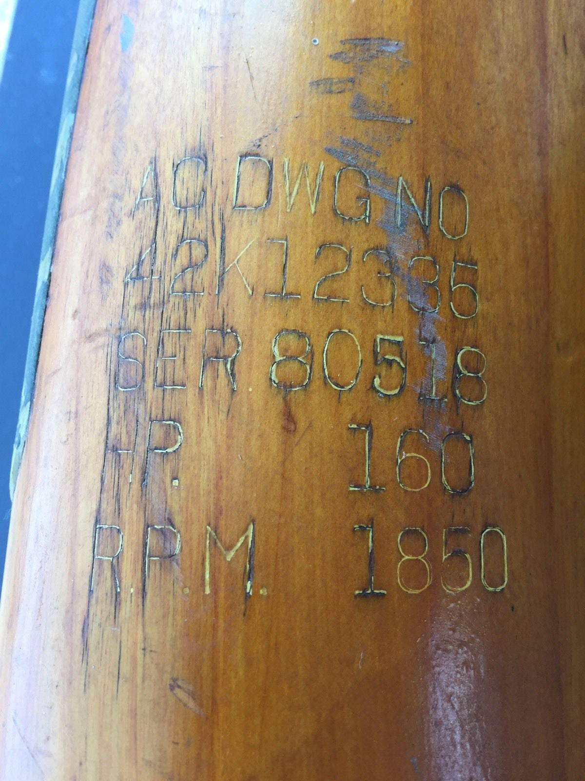 sensenich propeller serial numbers