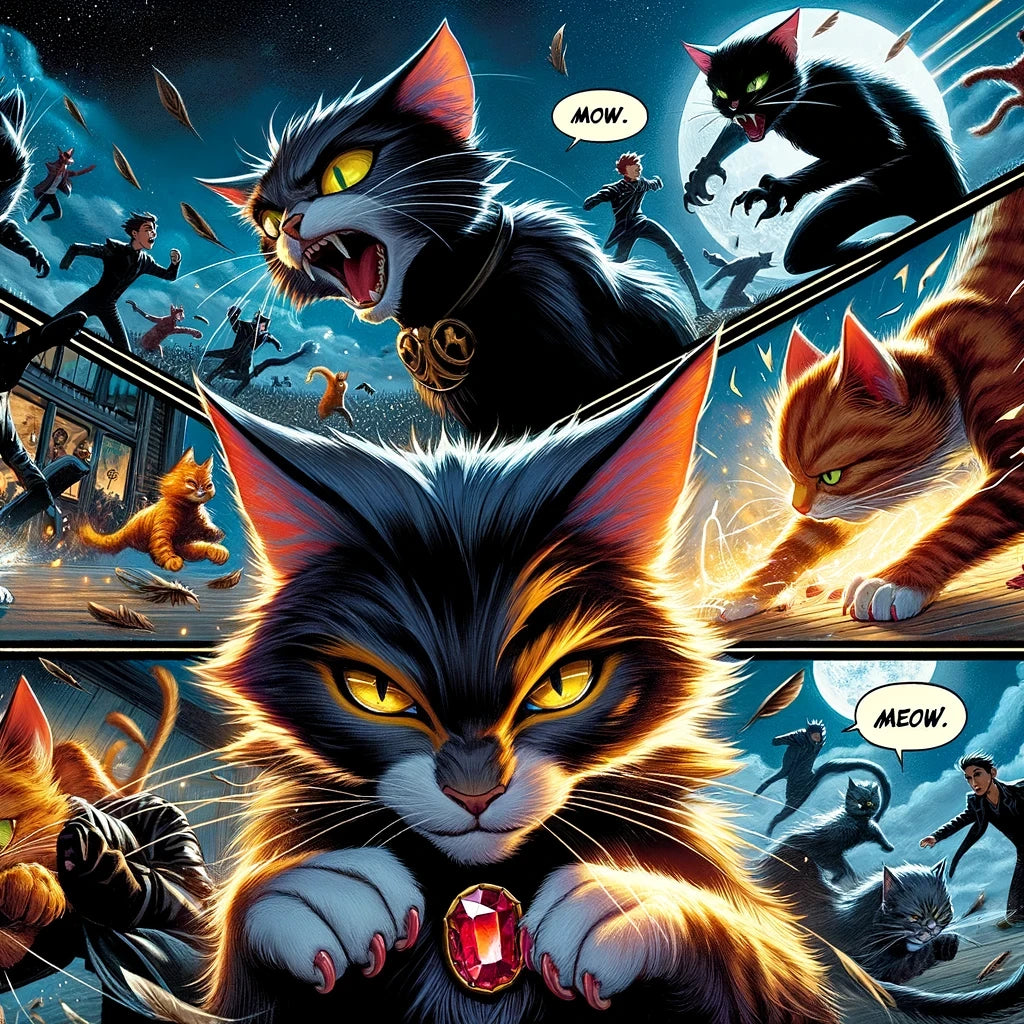 Final Cat Confrontation Canvas