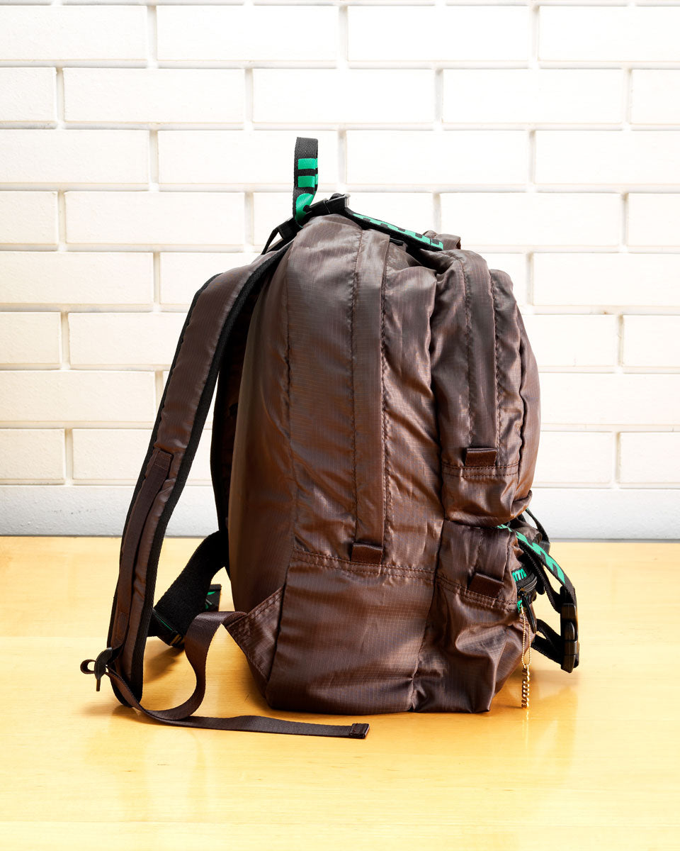 ドリカム wmmw back pack brown×green logo-