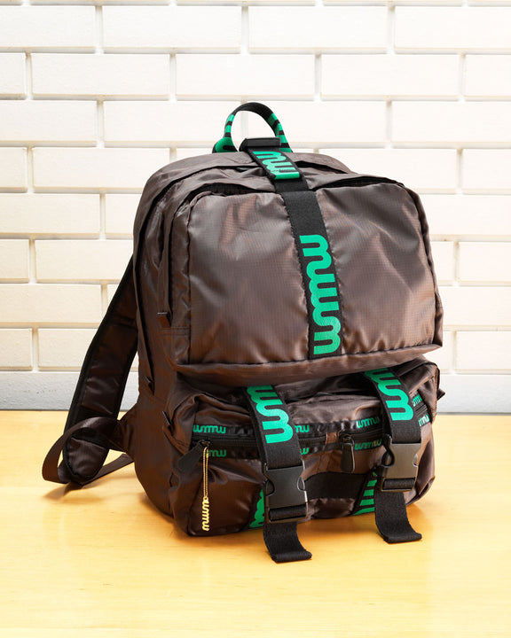 wmmw backpack【navy×pink logo】
