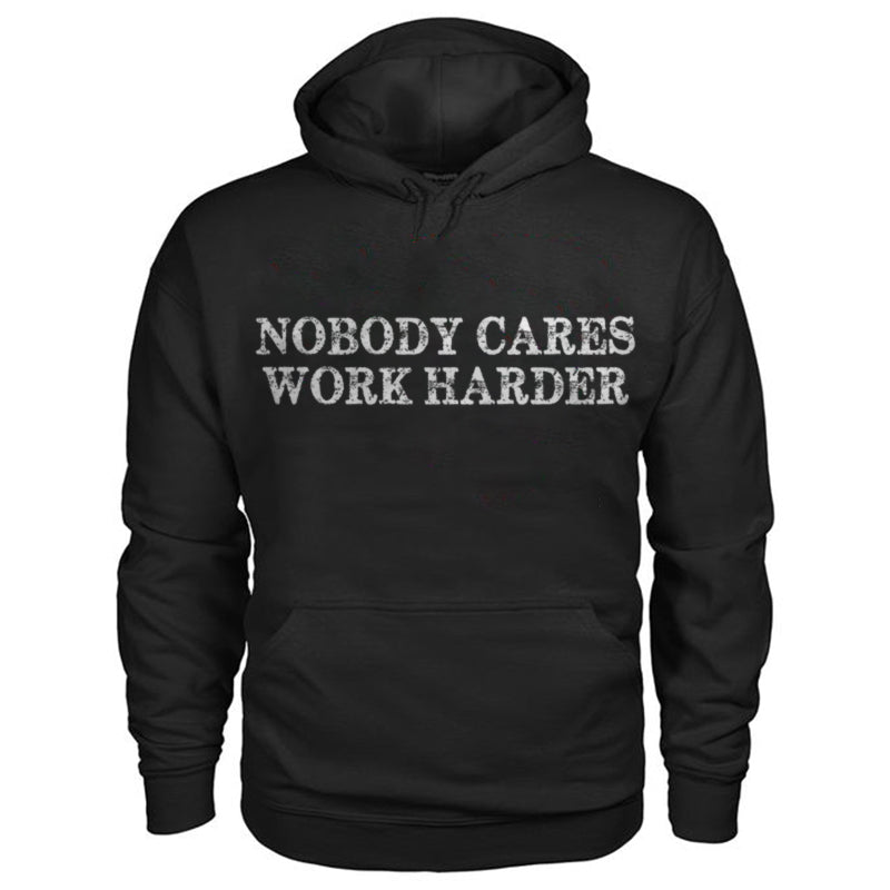 Vikings Nobody Cares Work Harder Printed Men's Hoodie – polyalienshop