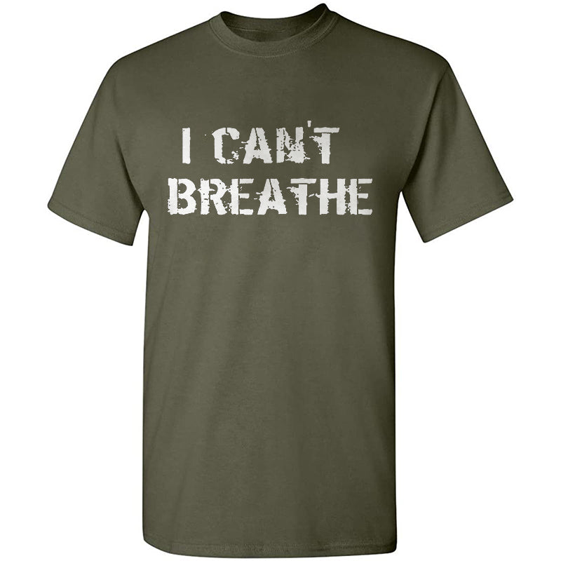 I Can't Breathe Printed Men's Sports T-shirt