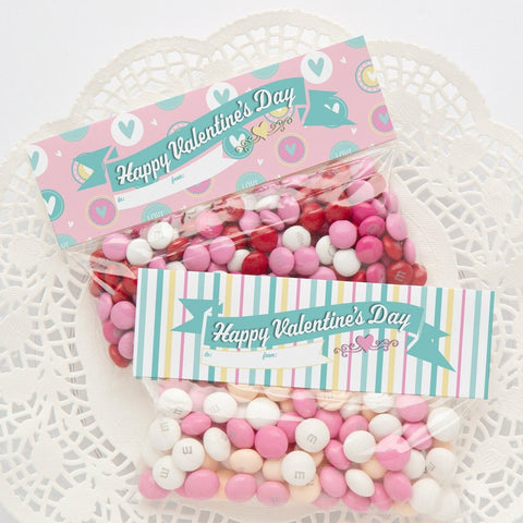 Valentine's Bag Topper Set - 6.5 Hearts in 4 Colors – Greengate Images