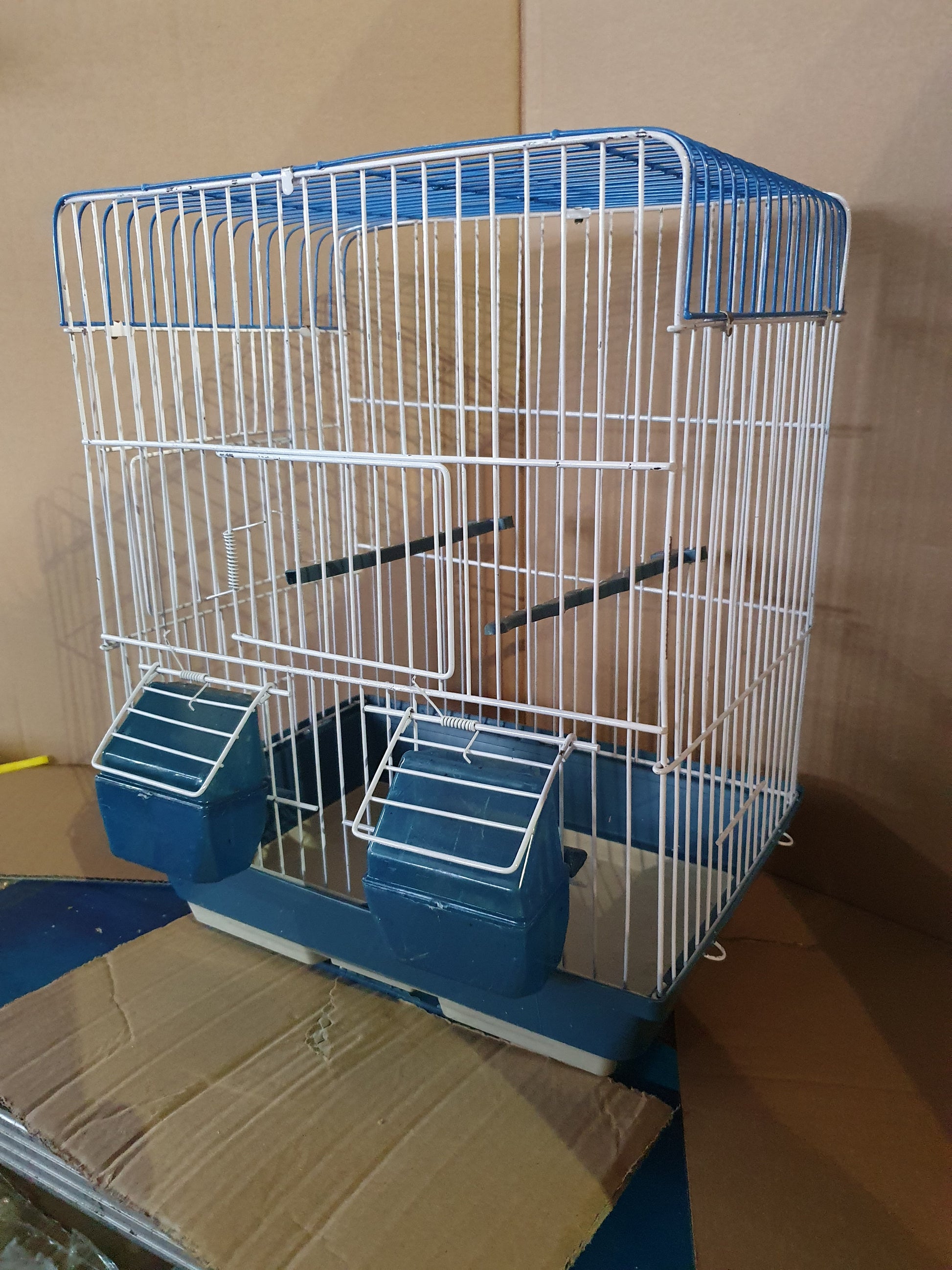 analyse Nauwgezet af hebben Kleine Vogel Kooi Blauw 30 x 38 x 20cm – Birdshop Christina Pet Shop