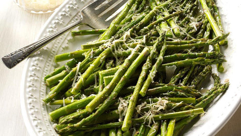 Serve your Sous Vide Garlic Parmesan Asparagus 