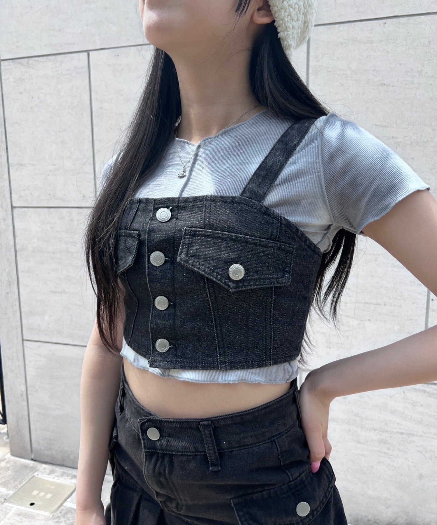 デニムビスチェ【WEB限定鬼安セール 2/14(金)11:59まで】 – WEGO ONLINE STORE