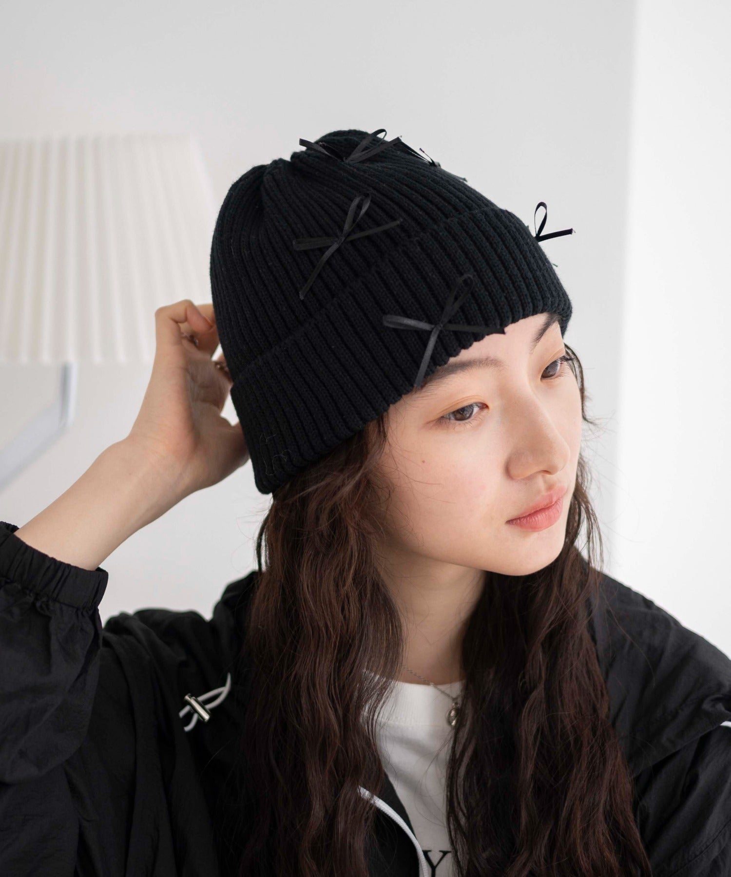 WEGOのribbon　knit　cap