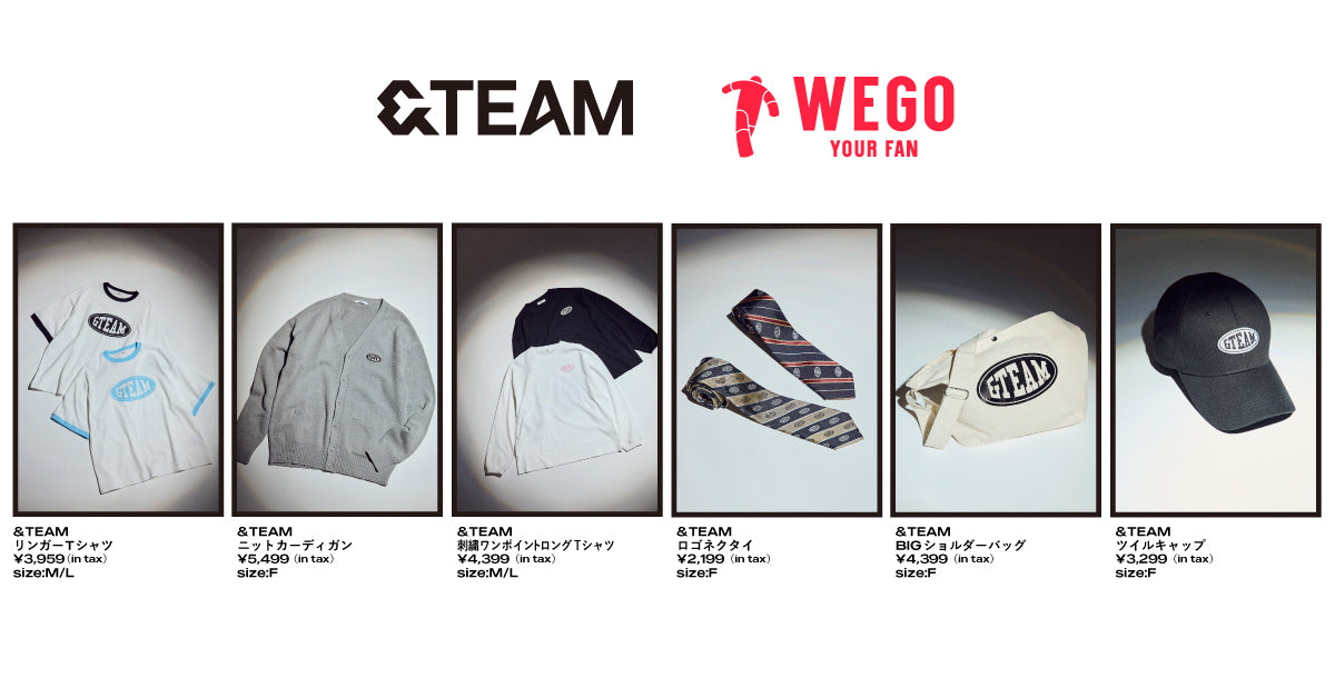 &TEAM andTEAM　KPOP HYBE コラボ商品　WEGO ウィゴー　オリジナリアイテム