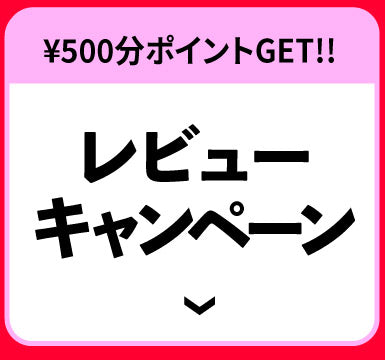 ¥500分ポイントGET！！レビューキャンペーン