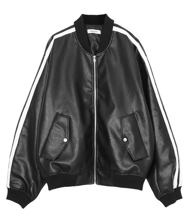 Y-3 リバーシブル フェイクレザーブルゾン-