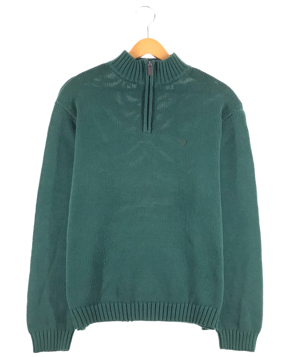 half zip high neck knit