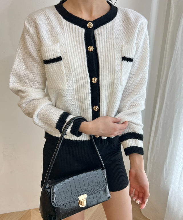 ☆CHANEL☆美品☆バイカラー☆カシミヤ☆ニットコート☆カーディガン