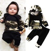 Baby Boy Clothes Casual Toddler camo Hooded Top outfits bby