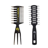 styling hair brush oil comb，Retro oil head wide tooth comb，Men's beard comb，Barber hair styling tools - Divine Diva Beauty
