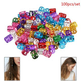 60pcs Metal African Hair Rings Beads Cuffs Tubes Charms Dreadlock Dread Hair Braids Jewelry Decoration Accessories Gold - Divine Diva Beauty