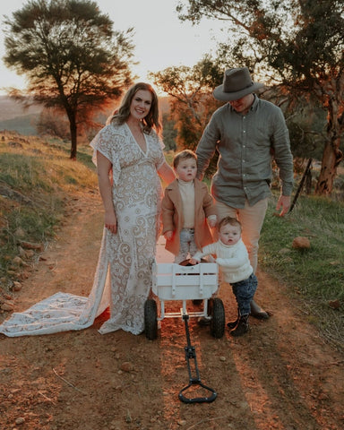 White Lace Family Photoshoot Dress