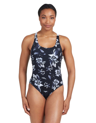 Speedo Placement 2 Piece Swimsuit - Black/Green