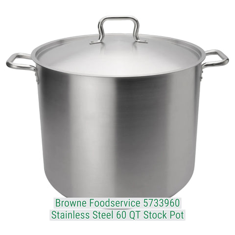 Product Image of Browne Foodservice Stainless Steel 60Qt. Stock Pot