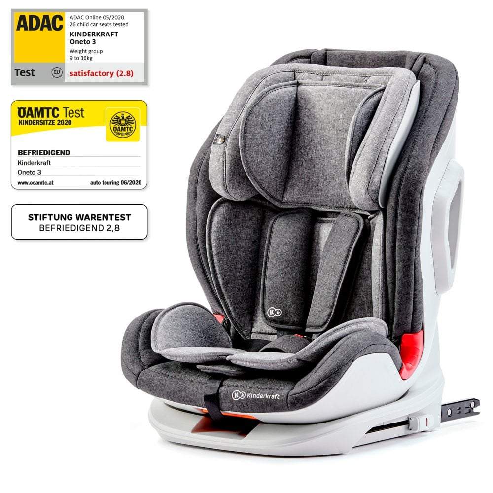 Kinderkraft Oneto3 1/2/3 Car Seat Black/Gray FYLO