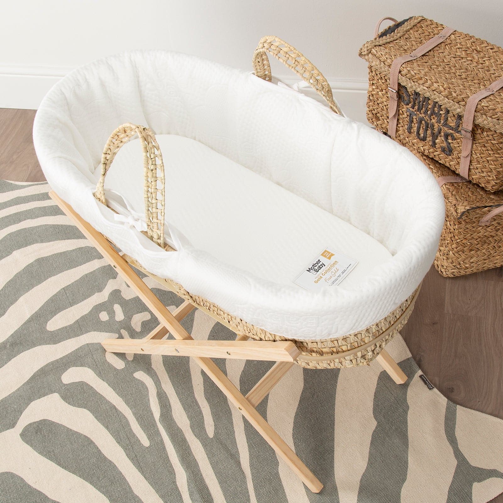 Mother&Baby First Gold Anti-Allergy Foam Moses Basket Large 75 x 28cm -  | For Your Little One