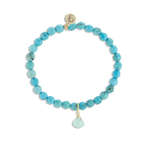 Royal Gemstone Beaded Bracelet | Green Turquoise - Myti