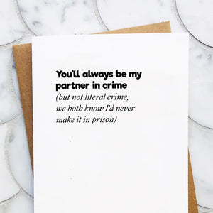 "Partner in crime" Card - Myti