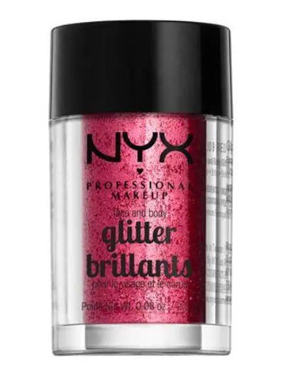 Image of NYX Professional Makeup Face And Body Glitter Brilliants - 09 Red