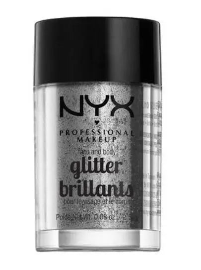 NYX Professional Makeup - Face & Body Glitter-Silver Silver