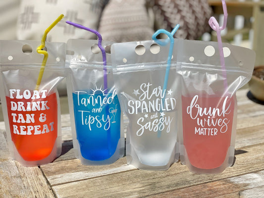 Holiday Cheer Christmas Personalized Adult Drink Pouches