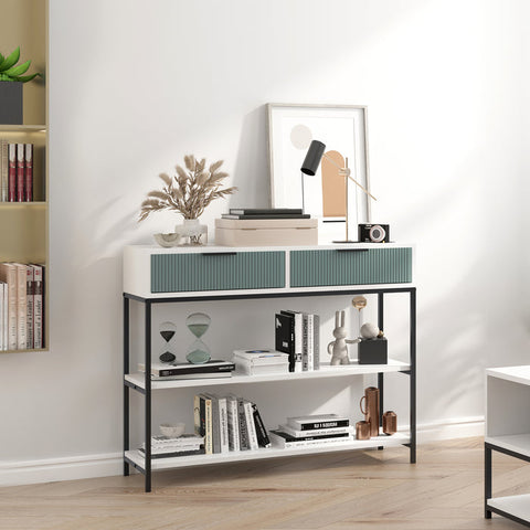 Designer Console Table with 2 Drawers for Entryway