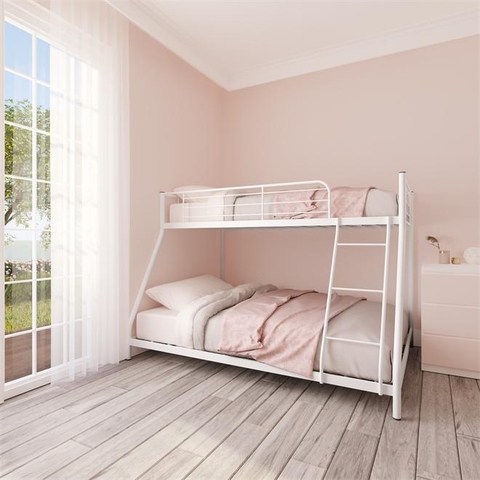 Staggered parallel bunk bed