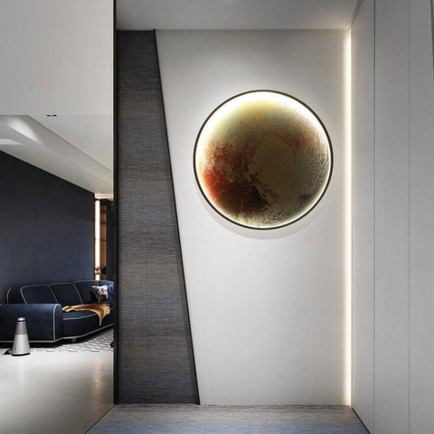 Pluto Planet Wall Light on kitchen wall