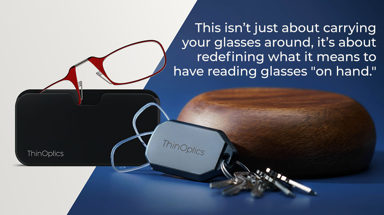Image of the Readers + Universal Pod and Readers + Keychain Case: This isn’t just about carrying your glasses around; it’s about redefining what it means to have reading glasses "on hand."