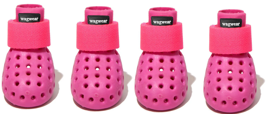 Wagwellies Mojave Hot Pink Booties for Pups - Croc-Style Boots for Dogs