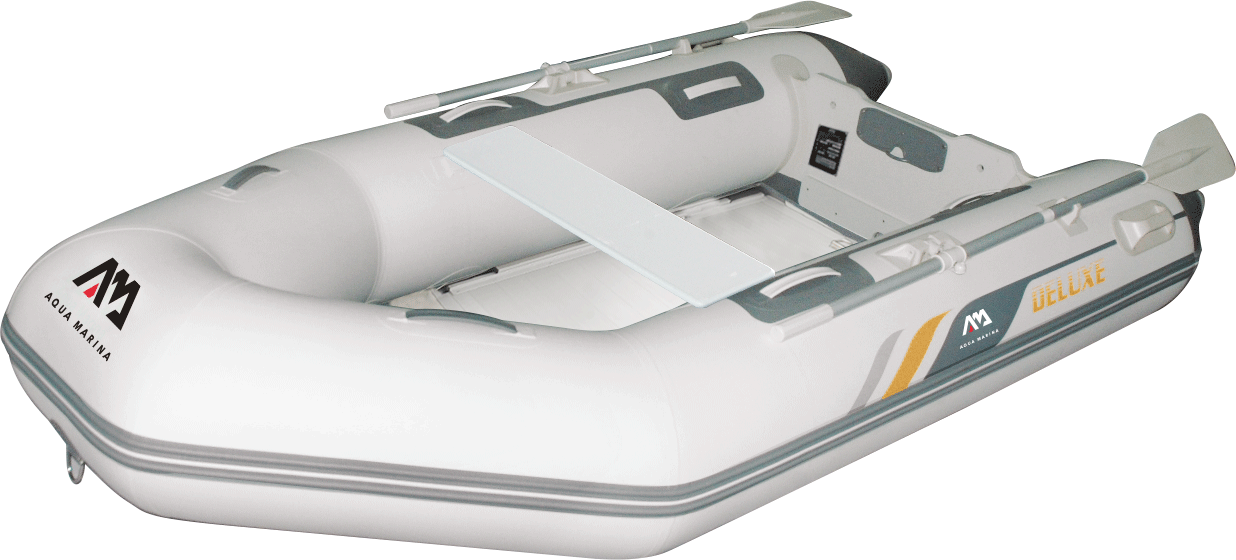 Aqua Marina Inflatable Speed Boat A-DELUXE 3M with Aluminium Deck Including Carry Bag, Hand Pump & Oar Set